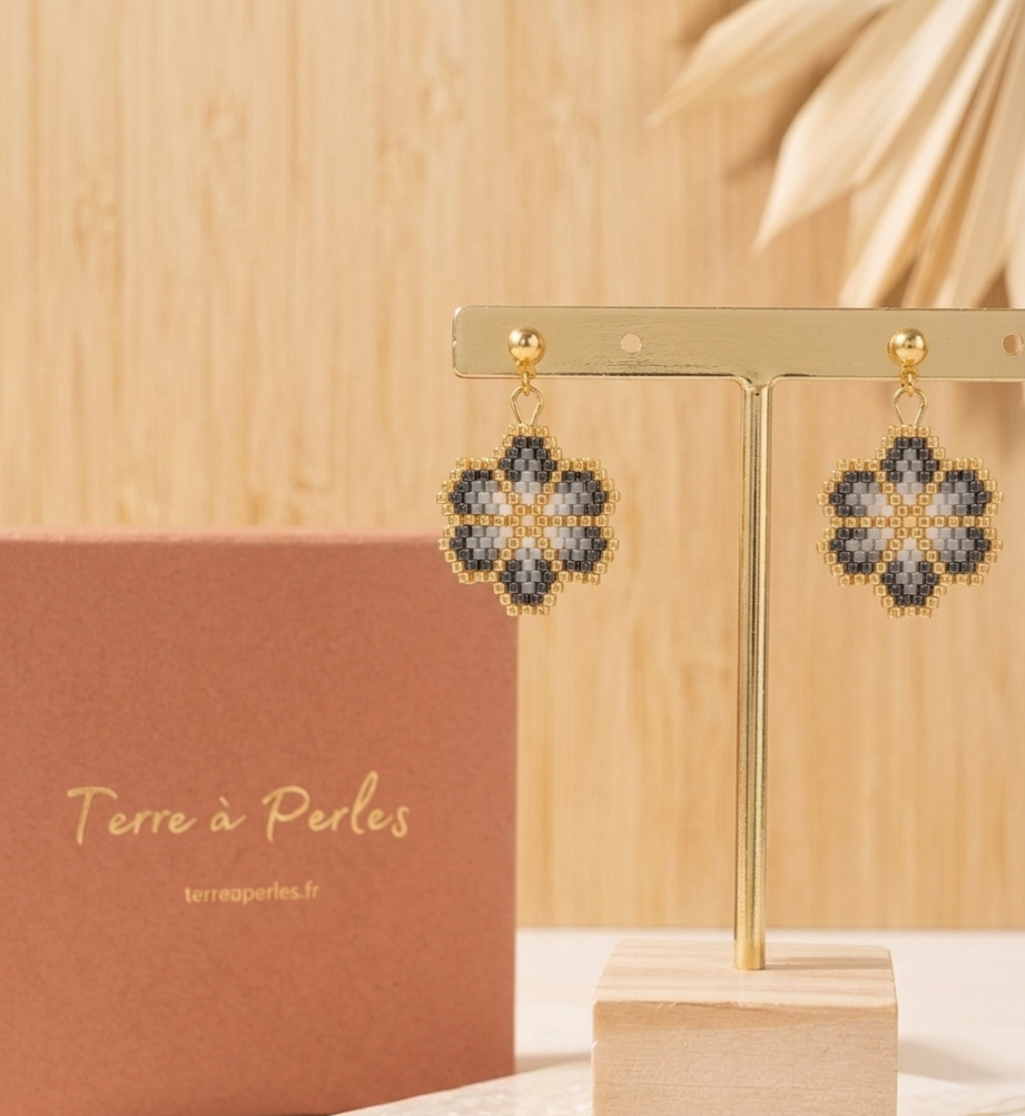 Boucle d'oreille Pendante Petite Fleur