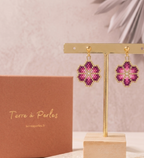 Boucle d'oreille Pendante Petite Fleur