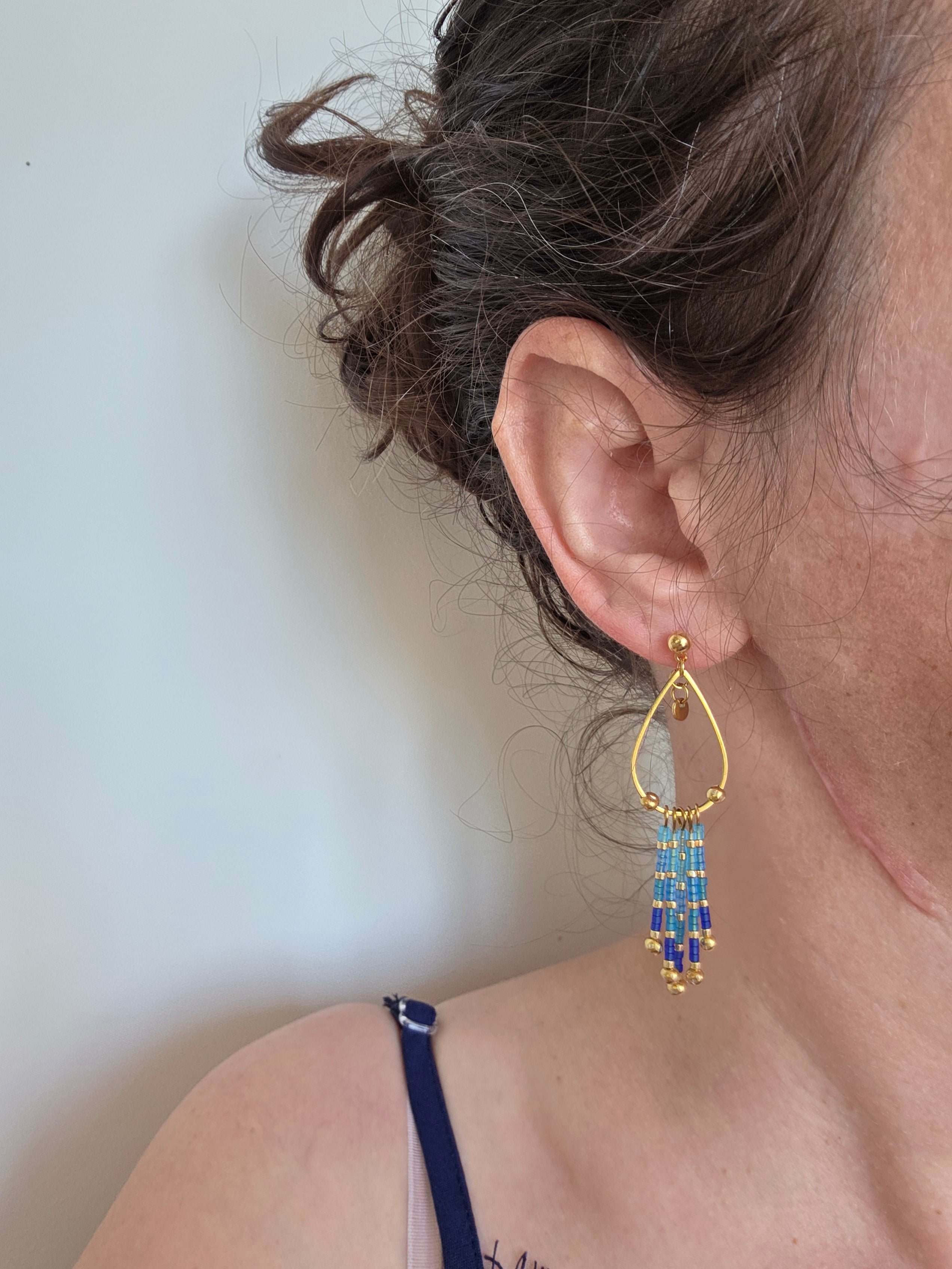 Boucles d’oreilles à Franges