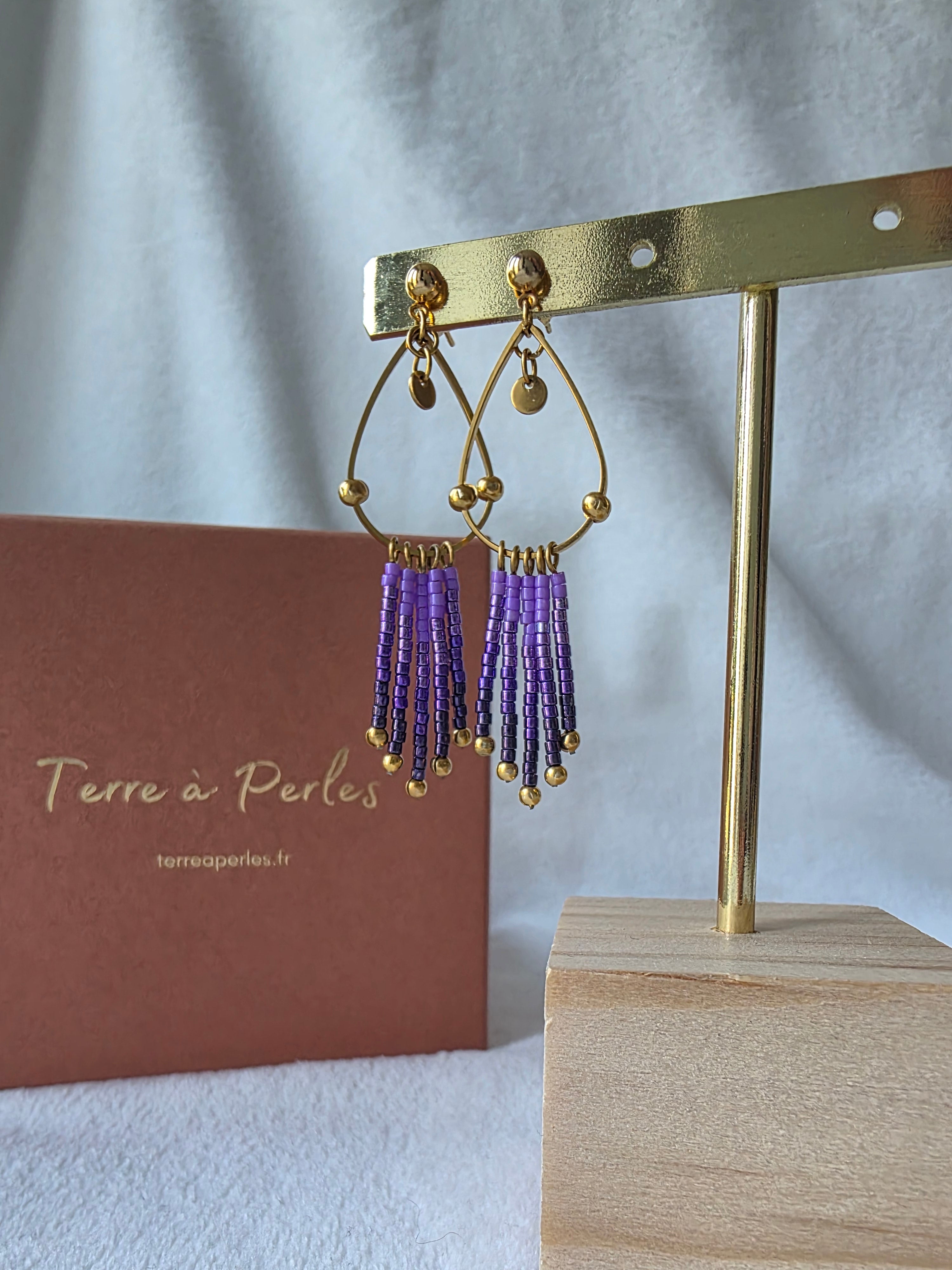 Boucles d’oreilles à Franges