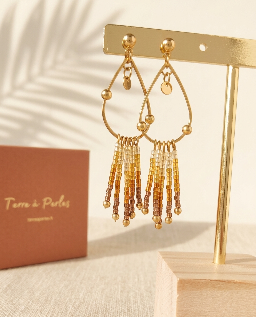 Boucles d’oreilles à Franges