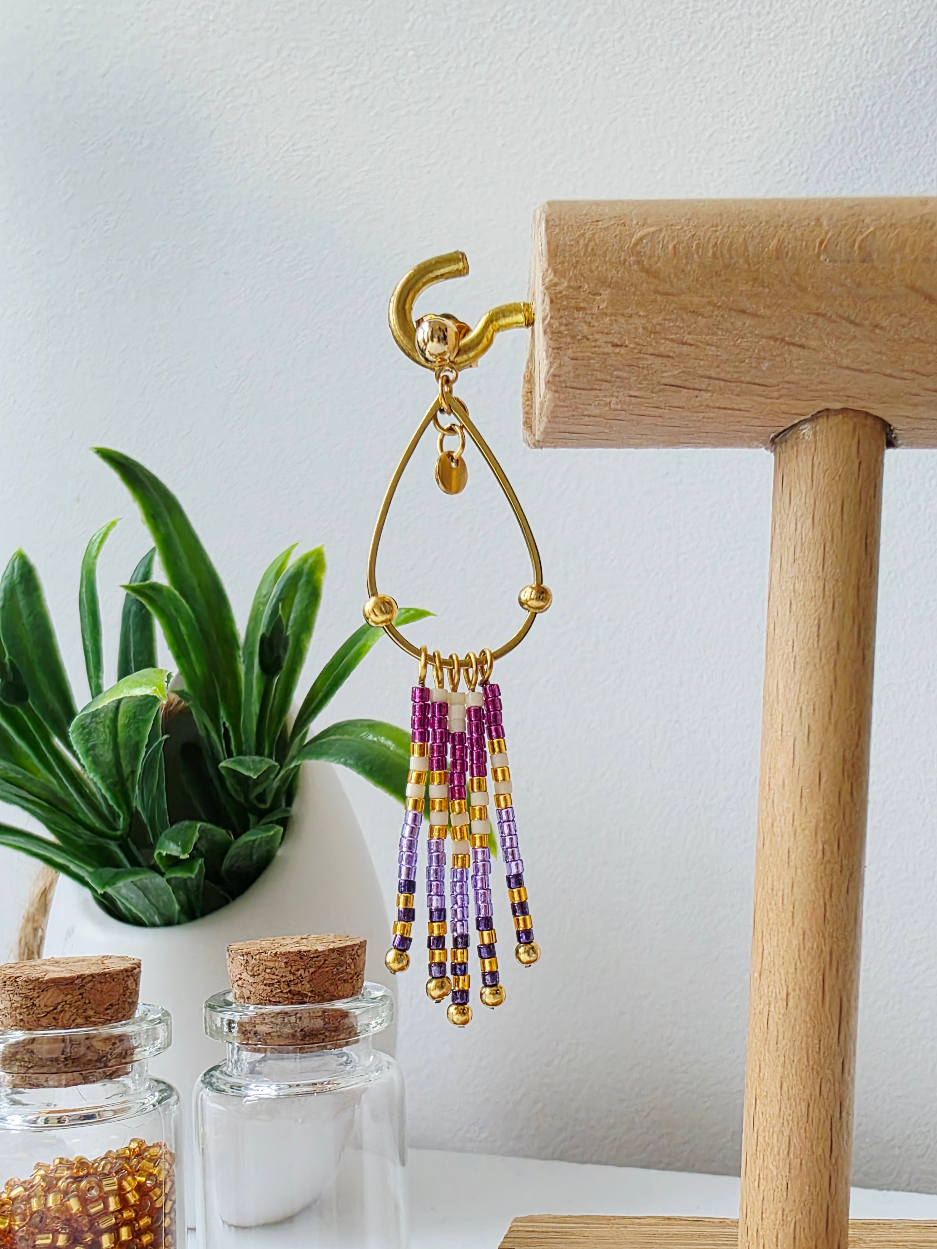 Boucles d’oreilles à Franges