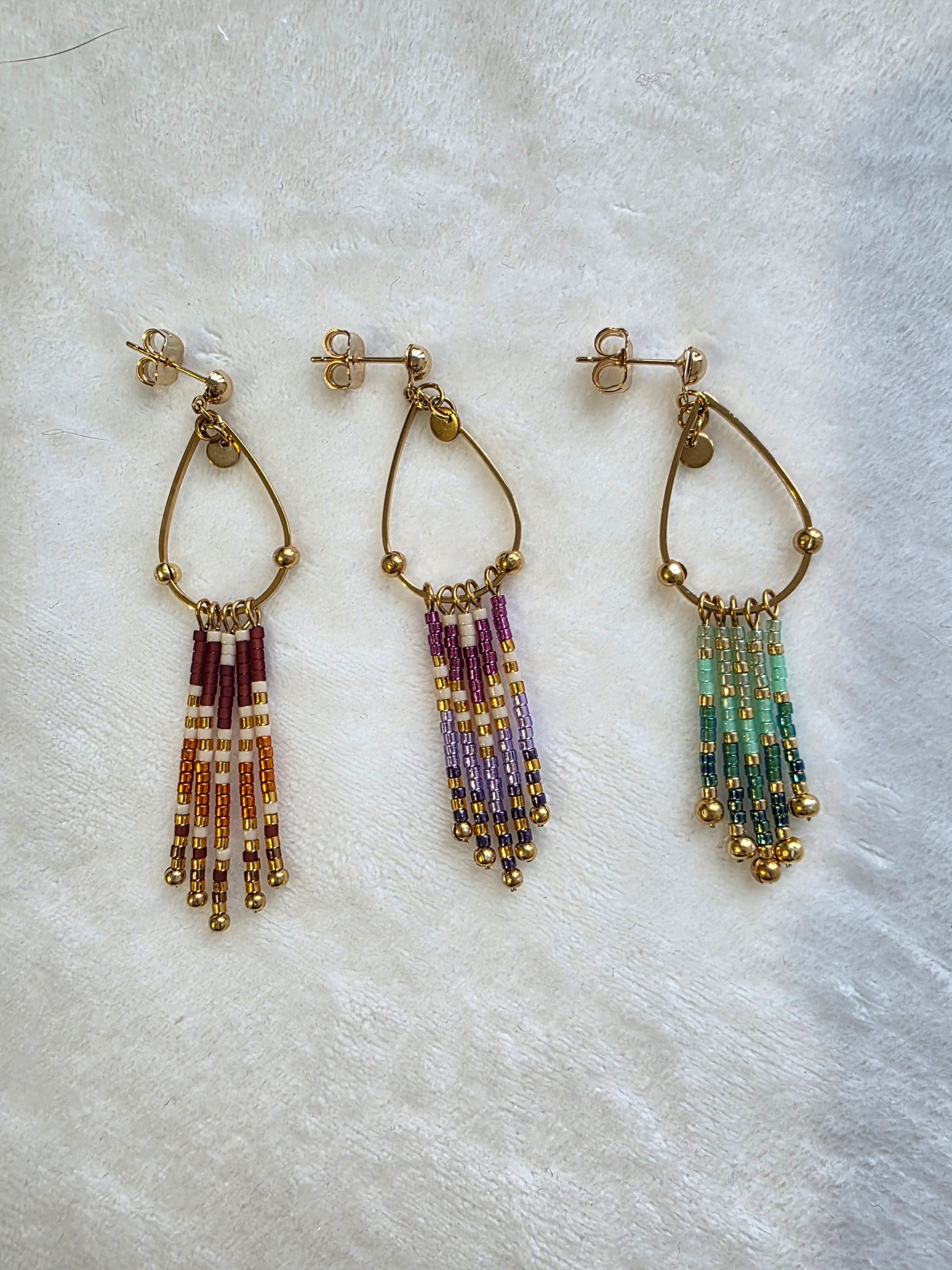 Boucles d’oreilles à Franges