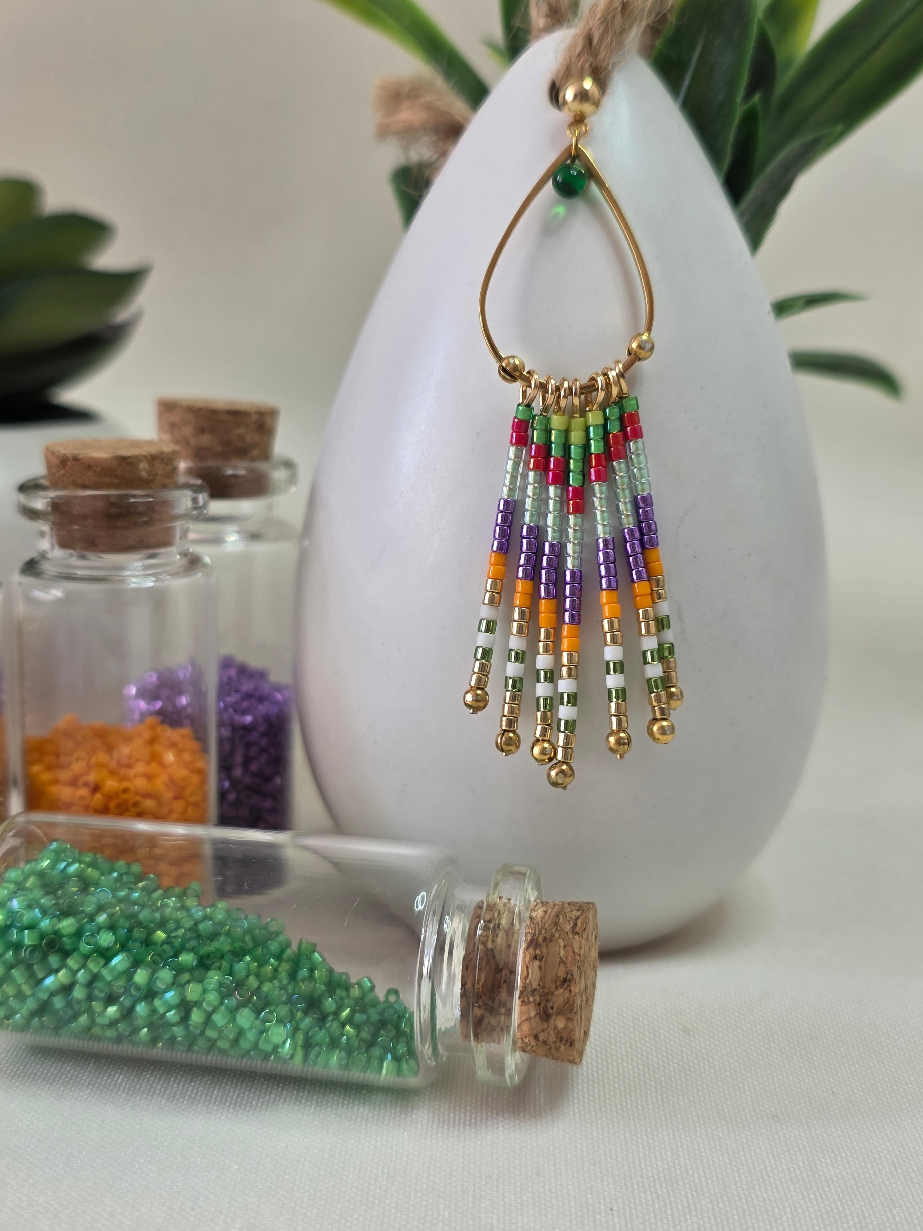 Boucles d’oreilles à Franges