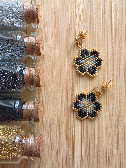 Boucle d'oreille Pendante Petite Fleur